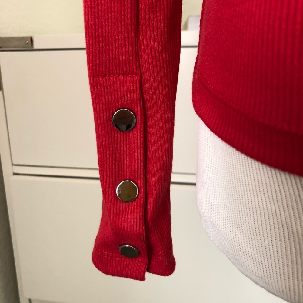 Premium Asos Basic Small Red Long Sleeve Top - image 5